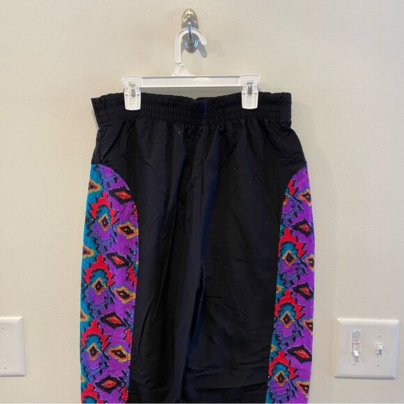 Aerodynamic women’s  vintage sweatpants 90s bright geometric medium high waisted - Picture 2 of 11